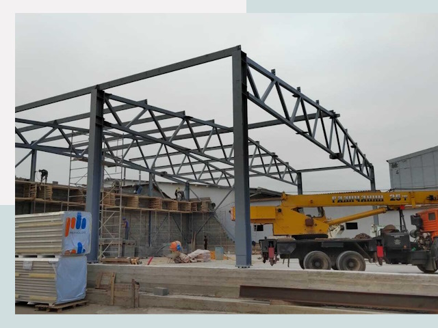 Строительство цехов в Павловском Посаде