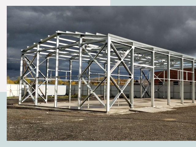 Двускатные ангары в Павловский Посад от 610 руб. за квадрат