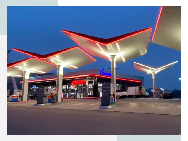 Навесы для АЗС в Павловском Посаде