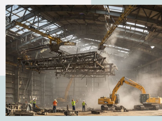 Демонтаж ангаров в Павловском Посаде от 610 руб. за м²